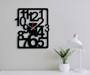 Modern Vintage Laser Cut Wooden Wall <b>Clock</b> Silent Roman Numerals <b>Large</b> Decorative Wall Watch for Living Room Home Decor <b>Clock</b> - Product Image 6