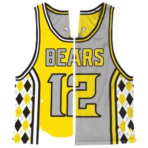 Logo imprimé par sublimation personnalisée Pinnies de crosse en maille Pinnies de crosse réversibles pour adultes/jeunes uniformes de crosse personnalisés - Product Image 4