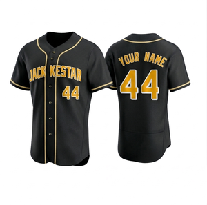 Maillot de baseball haut de gamme personnalisé pour équipe, impression par sublimation intégrale, tissu léger haute performance, col en V, séchage rapide, OEM - Product Image 3