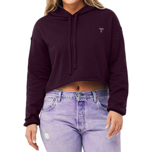 100%, blusas cortas transpirables de alta calidad para mujer, logotipo personalizado y diseño, camisa informal con capucha para verano - Product Image 3
