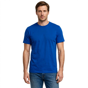 Camiseta de Hombre 100% Algodón, Manga Corta, Cuello Redondo, Tejido de Punto, Corte Regular, Color Sólido, Ecológica, Anti-Pilling, BD - Product Image 2