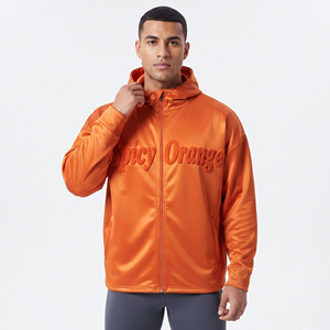 <b>100</b>% <b>Polyester</b> Chenille Embroidery Hoodie Men Oversized Zipper Training Hood Tops Men's Sportswear Trainer Hoodies Mens - Product Image 1