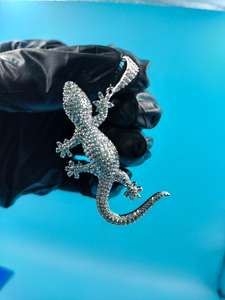 Colgante de Lagarto de Moissanita, Estilo Hip Hop, para Amantes de los Animales, Plata de Ley 925, Joyería Fina, Colgantes y Dijes - Product Image 5