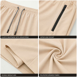 Pantalones Cortos Deportivos Clásicos Únicos para Hombre, Estilo Urbano, Tela de Poliéster y Spandex, Colores y Estampados Personalizados, Bolsillos Laterales - Product Image 5