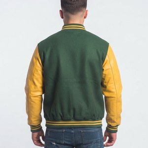2026 Trending Product <b>Thick</b> Varsity Jacket Leather Sleeves <b>Winter</b> Hip Hop Streetwear Custom Logo Button Up Wool <b>Coat</b> For Men - Product Image 5