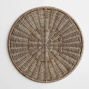 Assiette de présentation bohème en rotin pour décoration de table de mariage, assiette de présentation artisanale en gros - Product Image 4