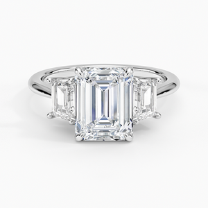 BOJ <b>Ring</b> 0119 <b>Emerald</b> Cut 925 <b>Silver</b> Luxe Embrace Prong Setting Solitaire Diamond <b>Ring</b> 2ct D Color VVS1 Moissanite GRA Certified - Product Image 1