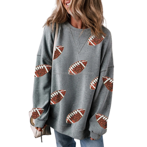 Sudadera de Lentejuelas con Diseño de Fútbol Americano para Fanáticos Universitarios, Tendencia para el Día del Partido |   Colección Elite Varsity Boutique, Fabricación de Ropa Deportiva Personalizada - Product Image 4
