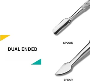BAFA SURGICAL INSTRUMENTS Dual-End Stainless Steel Cuticle Pusher <b>Nail</b> <b>Tool</b> Manicure Pedicure Non-Slip Grip Precision Tips - Product Image 6