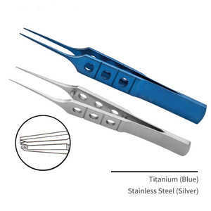Pinzas Oftálmicas Finas 1x2 Dentadas, Pinzas Microquirúrgicas, Instrumentos de Oftalmología, Microcirugía Ocular - Product Image 5