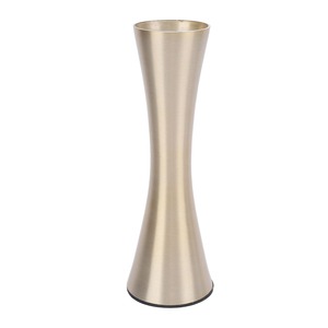 Jarrón de Metal Contemporáneo con Diseño de Orificios, Hecho a Mano, Color Beige - Product Image 6