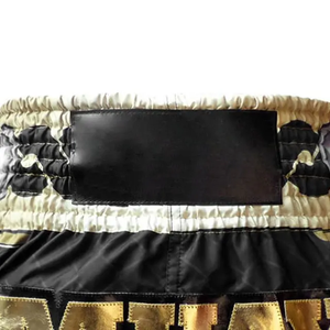 Pantalones Cortos de Boxeo Tailandés Dorados, Pantalones Cortos de Boxeo de Satén, Equipo de Boxeo, Pantalones Cortos de Boxeo Tailandés Hechos a Mano, Tela de Satén Premium, Los Mejores Pantalones de Kickboxing - Product Image 6