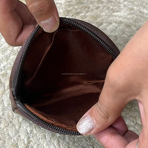 Real Cowhide Leather Coin <b>Purse</b> Stylish Clutch Wallet <b>Purse</b> Round Shaped Leather Western Style Unisex Clutch Coin Clutch - Product Image 6