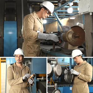 Tenue de travail en coton de qualité supérieure pour hommes, chemise et pantalon à manches longues pour mécanicien automobile, technicien industriel, combinaison d'atelier - Product Image 3