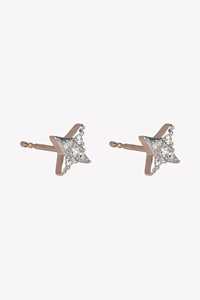 Lab Grown Diamond Star Stud <b>Earring</b> Push Back Custom 14K 18K Solid Gold Round Classic Minimalist Everyday Wear Jewelry Wholesale - Product Image 3