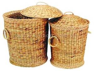 Cestas Multifuncionales Vintage Tejidas a Mano con Jacinto de Agua, Ecológicas y Económicas, con Asa Cómoda para el Dormitorio - Product Image 3