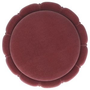 Pouf Rotondo Imbottito Inez Berry per Arredamento Soggiorno - Product Image 3