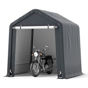 Abri de rangement portable pour moto 8 x 6,5 m, en PE 180G, durable et résistant aux intempéries - Product Image 2