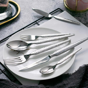 Juego de Cubiertos de Acero Inoxidable Estilo Británico, Plateado, de Lujo para Restaurante, Vajilla de Alta Calidad, Cubiertos para Boda - Product Image 4