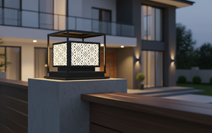 Lampe de poteau de portail extérieur/mural/villa/jardin 1 an de garantie Viet Nam CM Decor 3500K (Blanc Chaud) acier/inox AC 220V (± 10%) 300 lm LED - Product Image 4