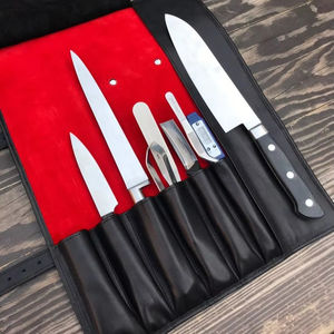 Sac à outils en cuir pour chef de cuisine professionnel personnalisable, vente chaude, sac à couteaux robuste, durable et compatible OEM LKR-0249 - Product Image 1