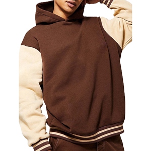 Sweat-shirt à capuche vert olive pour homme, coupe classique, décontracté, tricoté pour l'automne, 100% coton molletonné, avec poche - Product Image 6