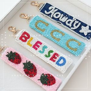 Hand Embroidered Woven Felt Carabiner <b>Keychain</b> with Fruit Pattern Eco-Friendly <b>Customized</b> Shape Durable Design - Product Image 3
