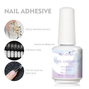 OEM aucun dommage d'approvisionnement d'usine d'ongle colle à ongles longue durée pour la presse sur gel d'ongle gel de renforcement adhésif en bouteille avec brosse - Product Image 2