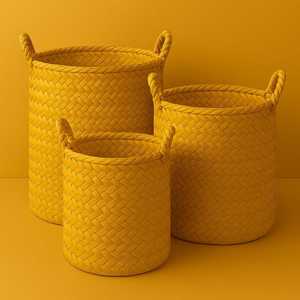 Panier et sac de rangement pour jouets en rotin tressé à la main |   Organisateur multifonctionnel écologique pour enfants |   Stockage Durable pour la Maison - Product Image 5