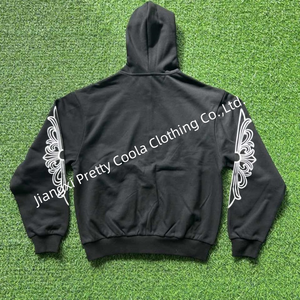 เสื้อฮู้ดดี้ผู้ชายพิมพ์ลายดิจิทัลรูปหัวใจรูปเกือกม้าสไตล์ยุโรปอเมริกัน ทรงหลวมใส่สบายสำหรับฤดูหนาว ผ้าฟลีซ - Product Image 2