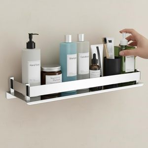 Stainless Steel Bathroom Shelf Wall Mounted <b>Storage</b> Rack for Shampoo Towel Organizer Rack <b>Bath</b> Towel Bathroom Accessories - Product Image 6