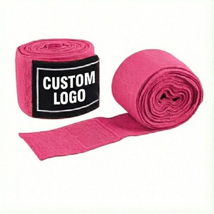 Vendas de boxeo profesionales personalizadas OEM, elásticas de algodón, con soporte para muñeca, para entrenamiento de MMA, Muay Thai y Kickboxing. - Product Image 2