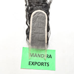 Venta al por mayor natural 8-32 pulgadas rizado 2*6 HD cierre ondulado indio cutícula alineada proveedor transparente encaje templo virgen cabello humano - Product Image 1