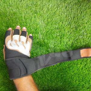 Custom Design Half Finger Gym Gloves With Adjustable Wrist Strap For <b>Weight</b> Lifting Men Neoprene Material Fitness Training - Product Image 1