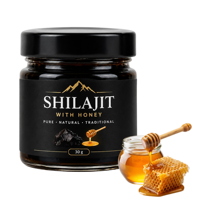 Extrait de Shilajit Résineux Quotidien pour le Bien-être, Shilajit de l'Himalaya avec Miel 30g, Complément Herbal en Pot pour Soutenir l'Énergie et l'Endurance