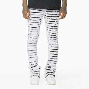 Vente en gros de jeans pour hommes de haute qualité, élégants et personnalisés, fabriqués en usine, coupe slim, fermeture à boutons, longueur standard - Product Image 2