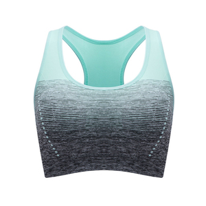 Sujetador deportivo degradado de secado rápido para entrenamiento, gimnasio, fitness, sujetador deportivo con espalda cruzada para mujer, diseño sin costuras, sujetador transpirable - Product Image 2
