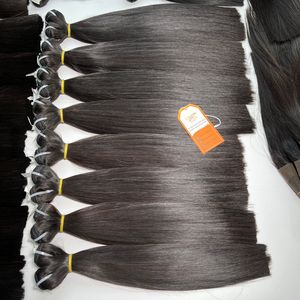 Trama recta Hueso Cabello humano recto Cutícula completa alineada Saludable y suave Precio barato Extensiones de cabello - Product Image 2