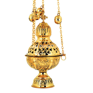 Latest Design Hanging Pure Brass Incense <b>Burner</b> Real Polished Round Hanging Essential <b>Oil</b> Religious Home Incense <b>Burner</b> Decorate - Product Image 3