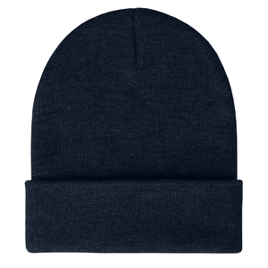 2026 Neue Unisex Erwachsenen Einfarbige Beanie-Mütze 100% Acryl Gestrickte Atmungsaktive & Wasserdichte Winter Freizeitmütze Marineblau - Product Image 1