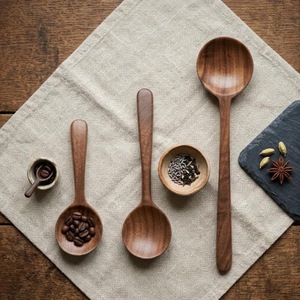 Wooden Natural 6-Piece Gold Plated <b>Mirror</b> Polish Eco-Friendly Dishwasher Safe Spoon Set High Quality - Product Image 1