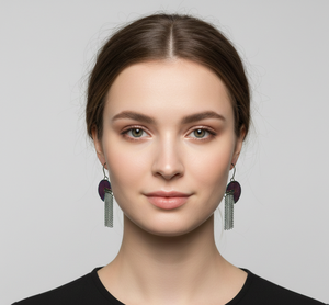 Boucles d'oreilles tendance en laiton PVD arc-en-ciel, breloques géométriques faites à la main, pampilles pendantes sans plomb, avec crochet de pêche, pour occasions festives - Product Image 4