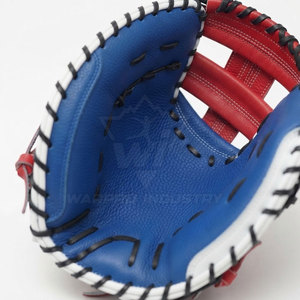 Guantes de béisbol de cuero con doble costura y diseño de muñeca ajustable para sesiones de entrenamiento en el campo interior y exterior. - Product Image 4