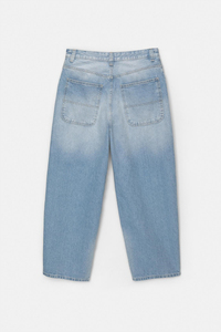 Custom High Quality 100% Cotton Men's Baggy Jeans Distress Printed Dirty Denim Vintage Dark Washed Straight Style - Product Image 6