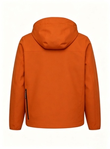 Custom Unisex Eco-Friendly Single Layer Softshell Varsity <b>Jackets</b> Zipper Front Windproof Waterproof High Street Plain Dyed - Product Image 2