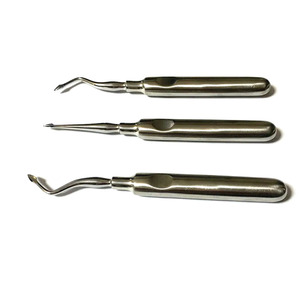Juego de 3 Elevadores Dentales Eléctricos de Acero Inoxidable, Herramientas Curvas para Extracción de Raíces, Kit de Instrumentos Quirúrgicos para Dentistas, CE - Product Image 3