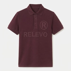 เสื้อโปโลแขนสั้นผู้ชาย Relevo สีพื้น โลโก้ปัก ผ้าฝ้าย 100% ระบายอากาศได้ดี ทรงปกติ - Product Image 1