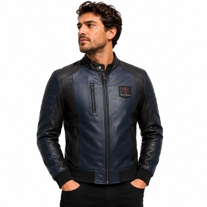 Chaqueta de Cuero para Hombre, Chaqueta de Cuero Informal de Primera Calidad, Ajuste Cómodo, Material Suave, Construcción Duradera para Actividades al Aire Libre en Invierno - Product Image 4