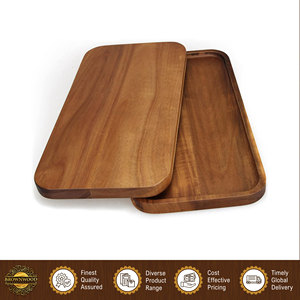 Juego de Bandejas de Servir de Madera de Acacia de Lujo, Ecológicas y Hechas a Mano con Diseño Único para Charcutería/Aperitivos/Galletas/Quesos - Product Image 3