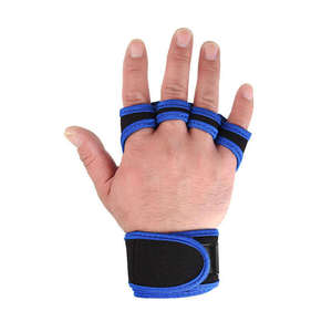 Nouveaux gants verts pour hommes, style moderne, pour la musculation, l'haltérophilie et le bodybuilding, avec poignets ajustables et demi-doigts. - Product Image 1